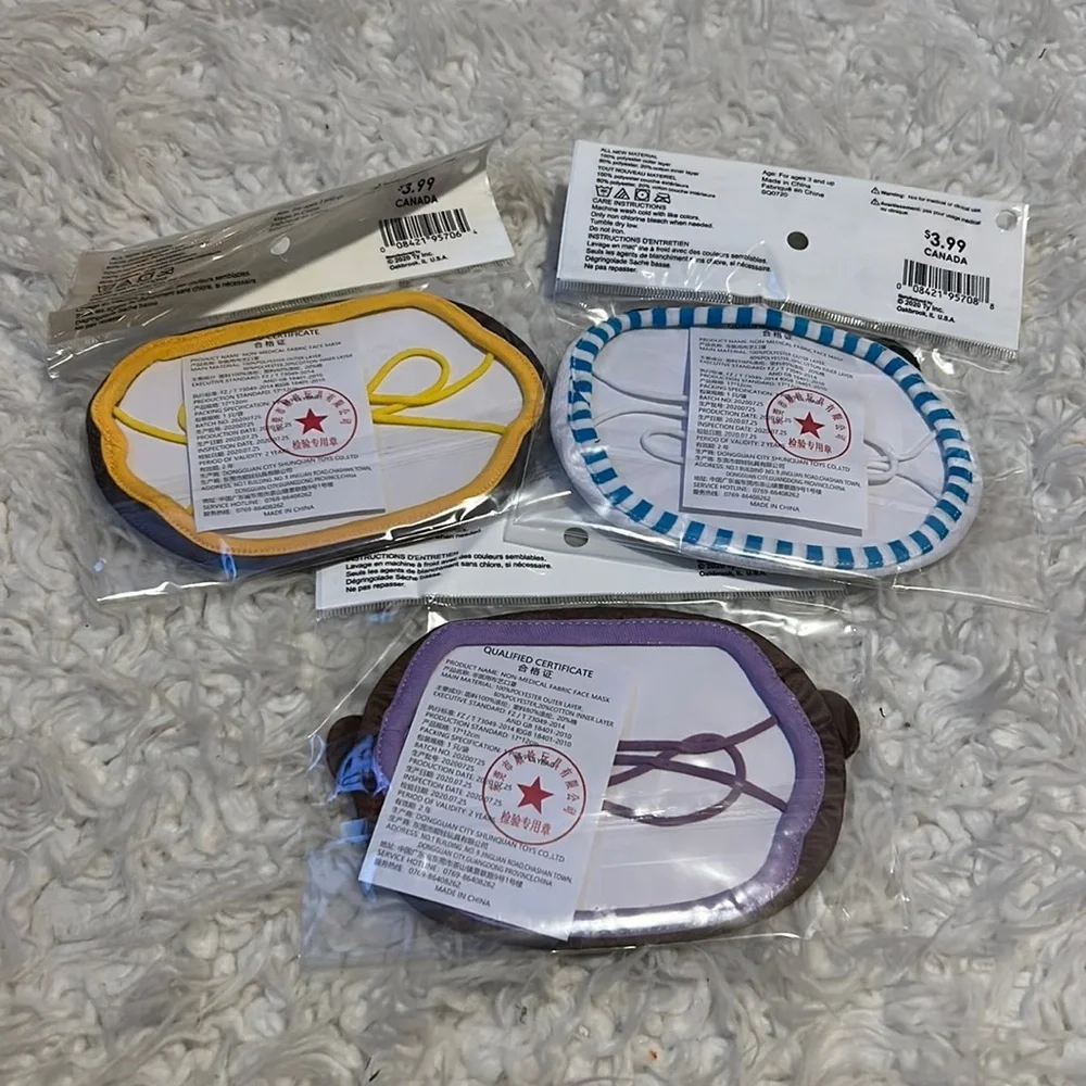 Ty Beanie Boo Face Masks Set of 3 104